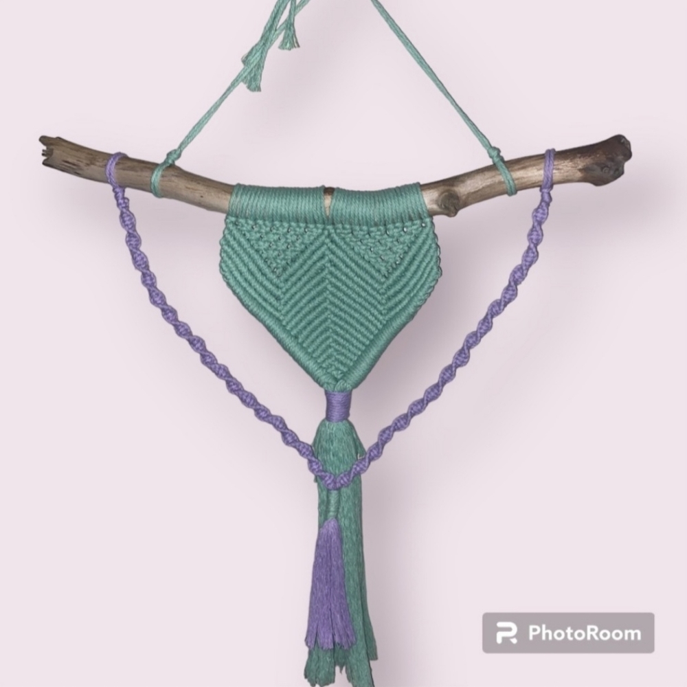 Hand Crafted Macrame Mermaid Inspired Hanging Wall Art Decor